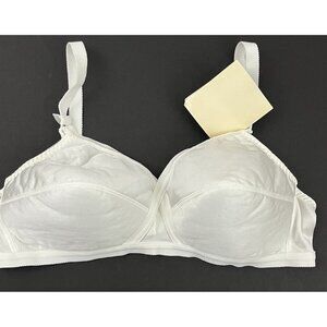 Vintage Walmart Padded Bra 40C White Nylon Cross Over Support Adjustable Strap